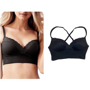 Victorias Secret, Black bra, bralette, no wire, convertible straps, padded, lace